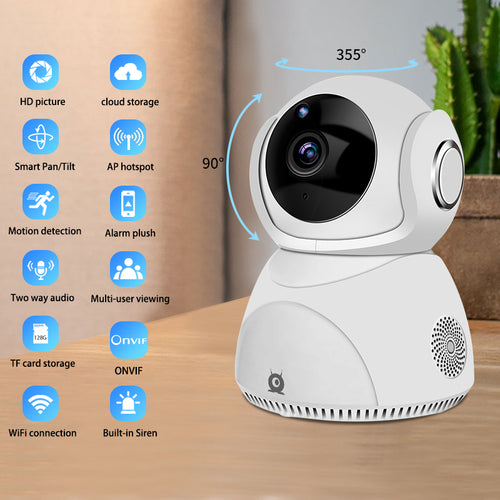 Cámara WiFi 360° Panorámica PTZ HD 1080P